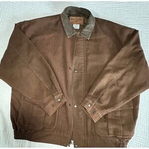 Foxfire Mens Brown Canvas Jacket XL‎ Western Style Trucker Rancher Coat